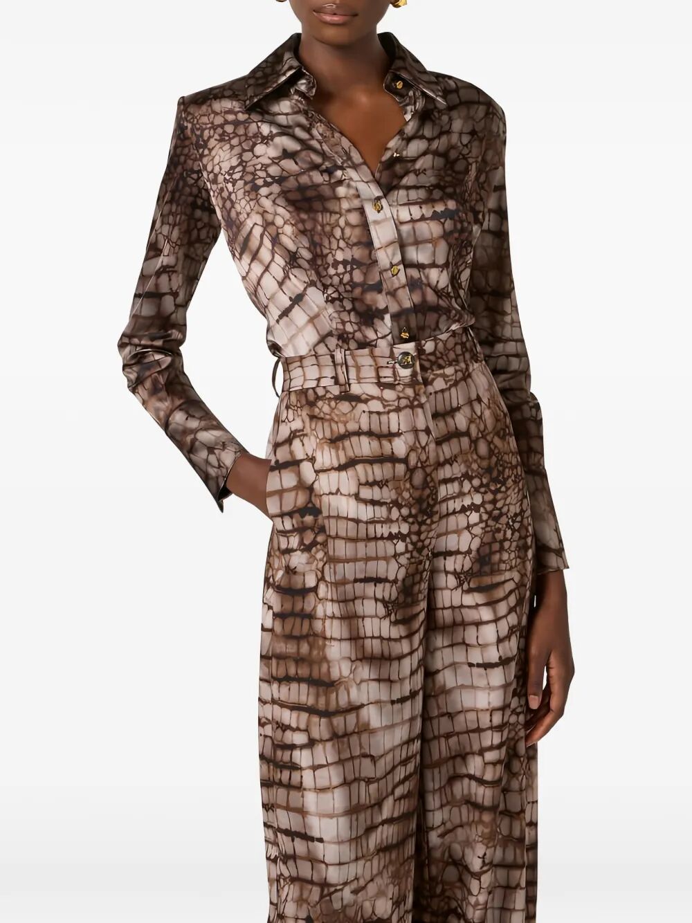 Elisabetta Franchi Print - Marrone | 823347277a5f2c3ef9f91bcc87b8d09d543d5166