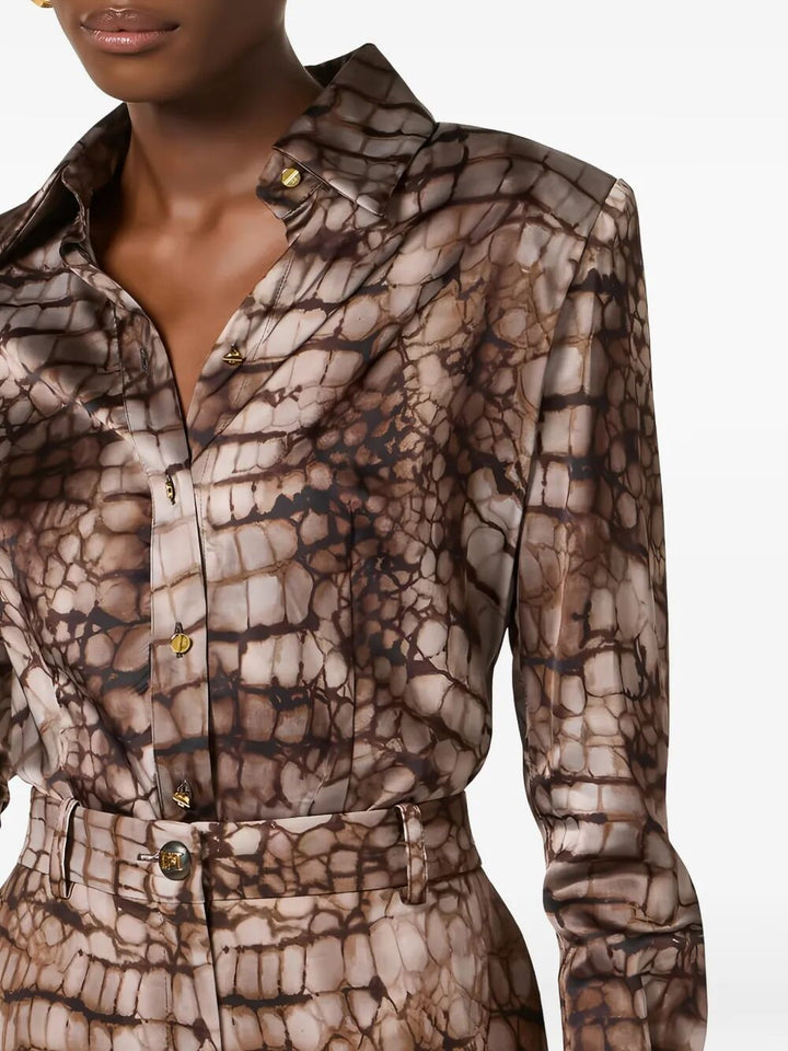 Elisabetta Franchi Print - Marrone | b6a1283e6ad423e5cf26bd227edb88c9009819bd