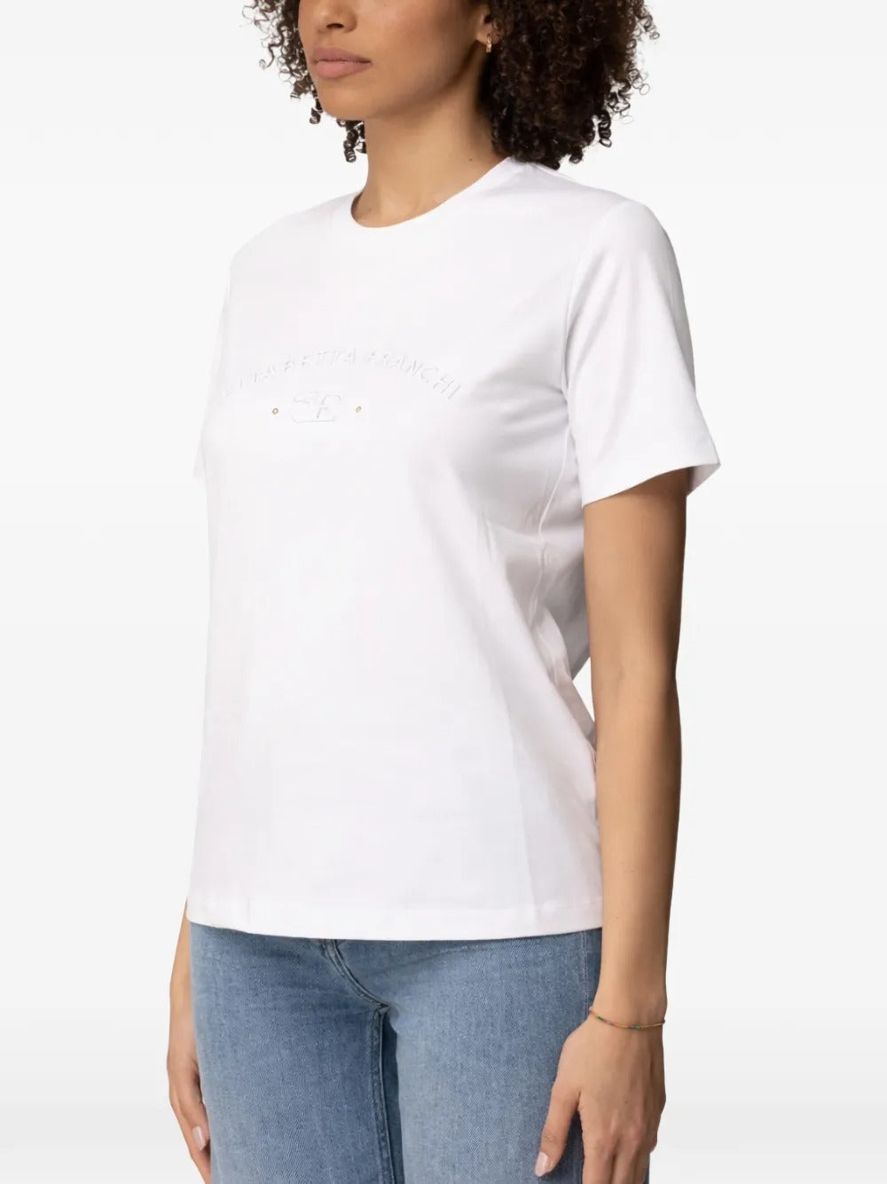 Elisabetta Franchi T-shirts - Bianco | f09e90e22264447c9147e9326fb2e1e495ff0fbd