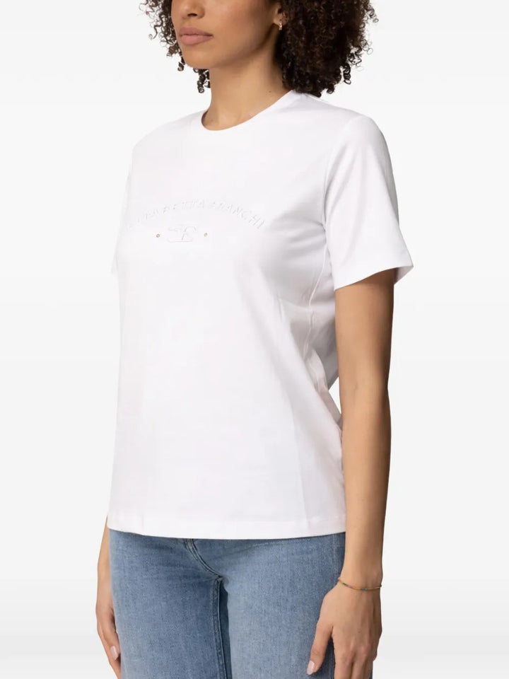 Elisabetta Franchi T-shirts - Bianco | f09e90e22264447c9147e9326fb2e1e495ff0fbd