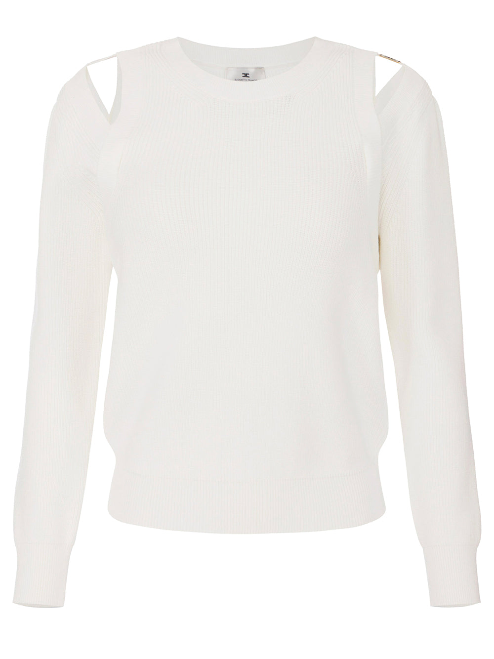 Elisabetta Franchi Round neck - Bianco | ed6eafaa27dc0d57eb7935cfb204e939956b0687
