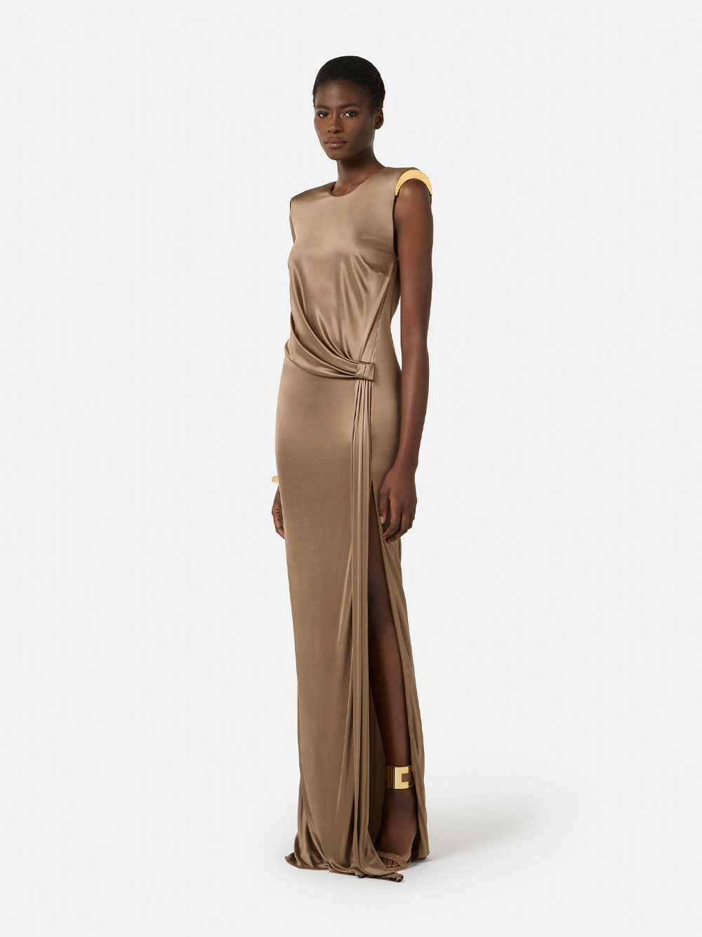 Elisabetta Franchi Long dresses - Marrone | ddd5ec31fe8675fa768a2a97c2d12b174a00674a