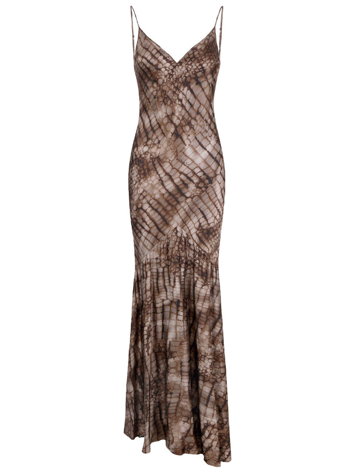 Elisabetta Franchi Long dresses - Marrone | 3de49b8fcd1a467432da2339ff7f6a318282b67d