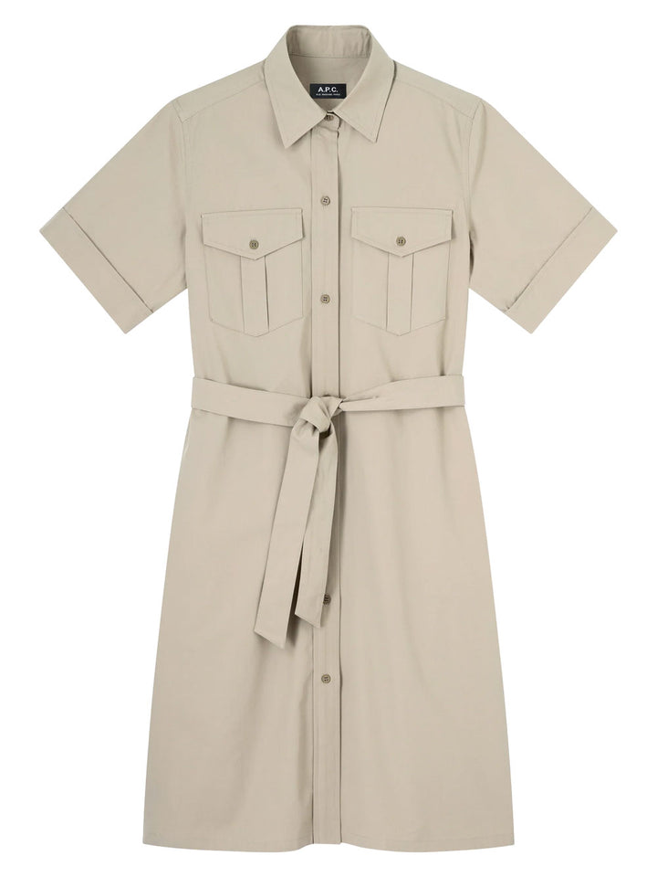 A.P.C. Mini dresses - Verde | fede750b05764427b96a491bd053194da9eeb88b