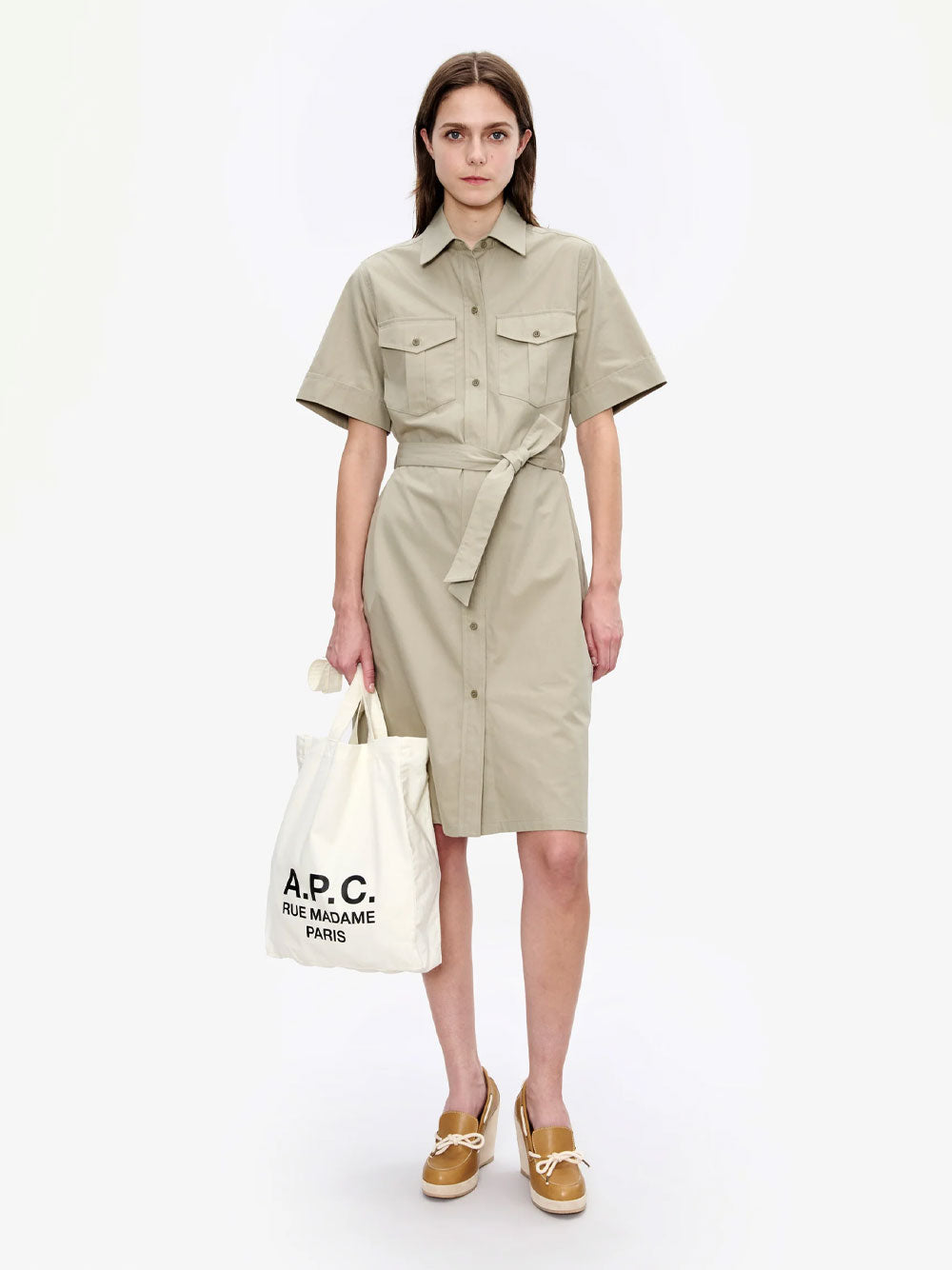 A.P.C. Mini dresses - Verde | e5fd70772ad20552f4da45c718249f4712dfb34b