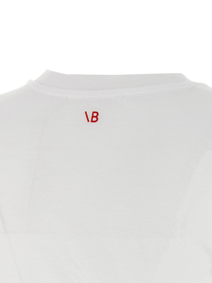 Victoria Beckham Gaathered T shirt - Bianco | 21698ba9b5aa345391d1958783b679b48d95c15c