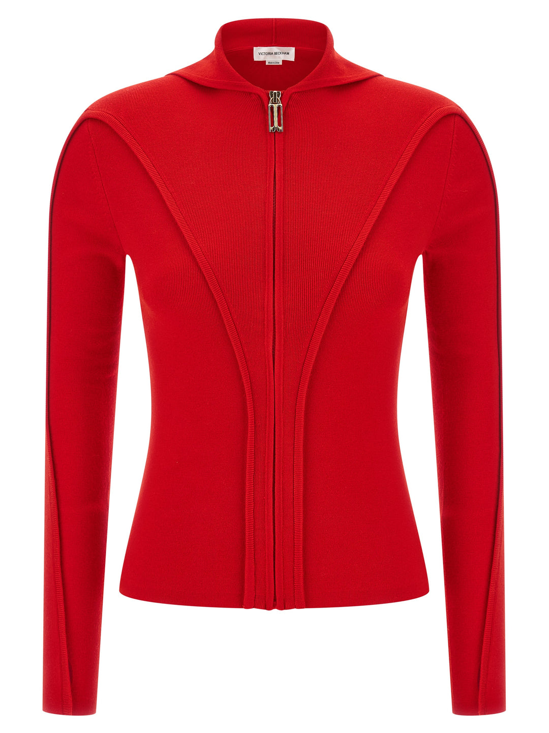 Victoria Beckham Hooded Cardigan Maglioni - Rosso | 06a528c33ecaf066453f214fd9c3d6982eb336b4