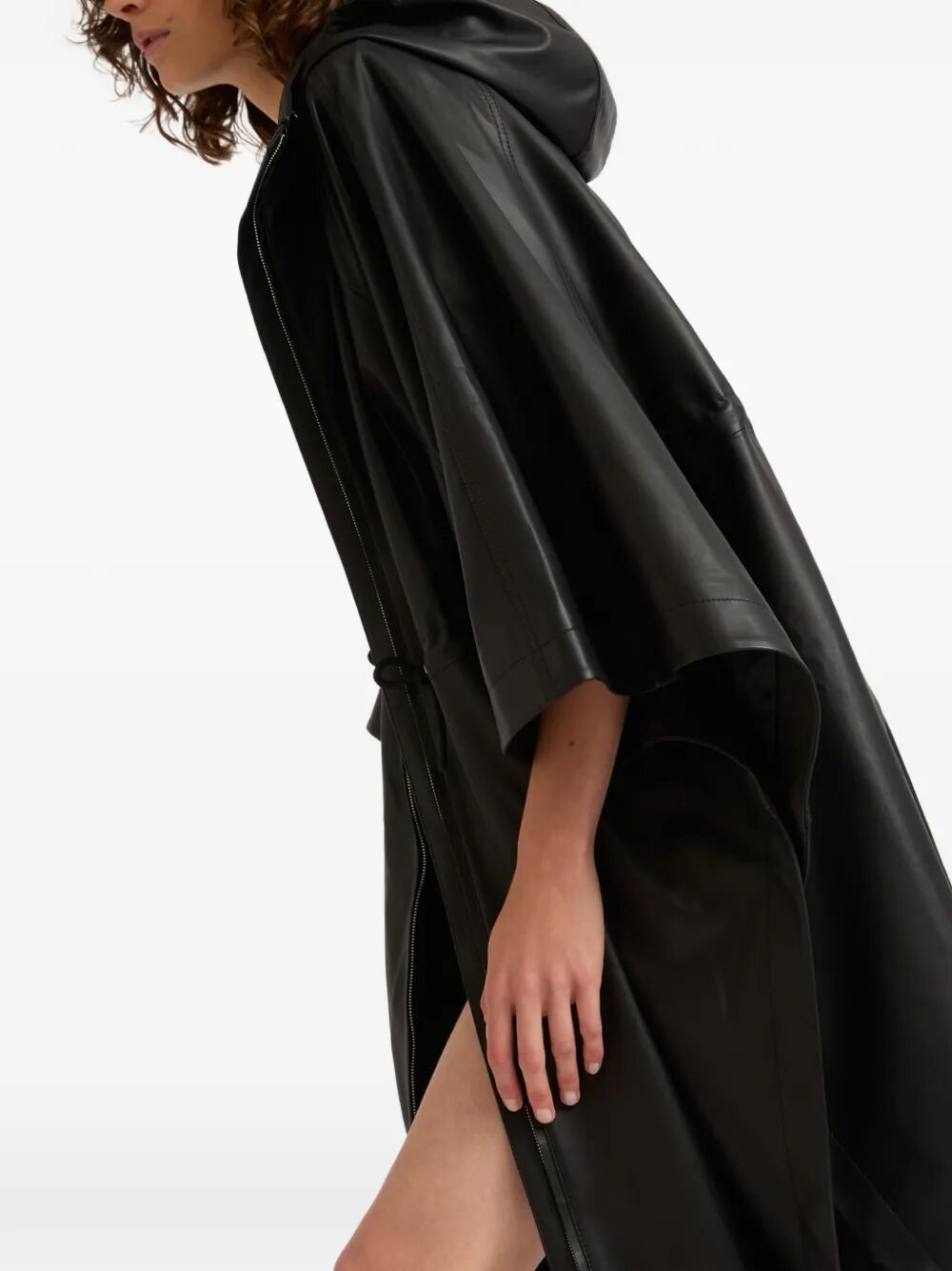 Yves Salomon Cape - Nero | a8d80d4753fa9283edb37fafbec55b6e86290b4e