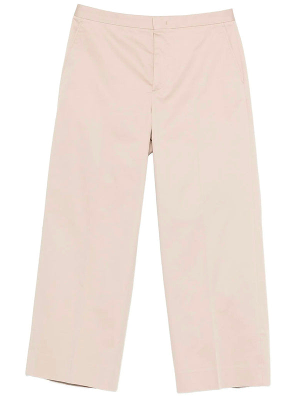 Pantaloni Angel In Cotone Con Piega Stirata