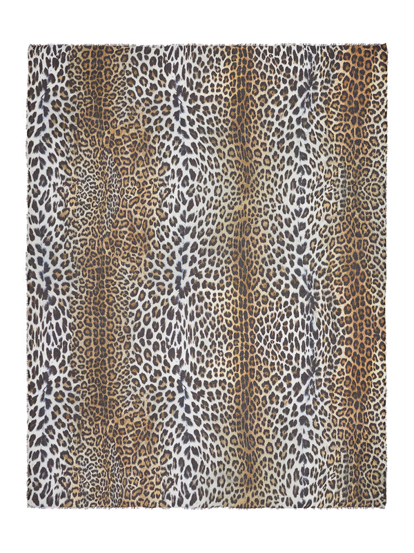 Stola Maculata Con Stampa Animalier