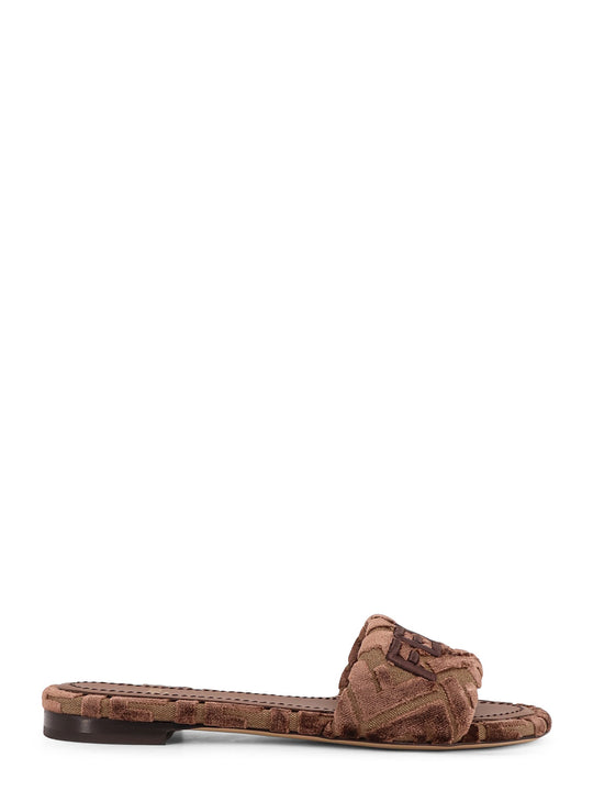 Fendi Sunshinew Velvet Slide