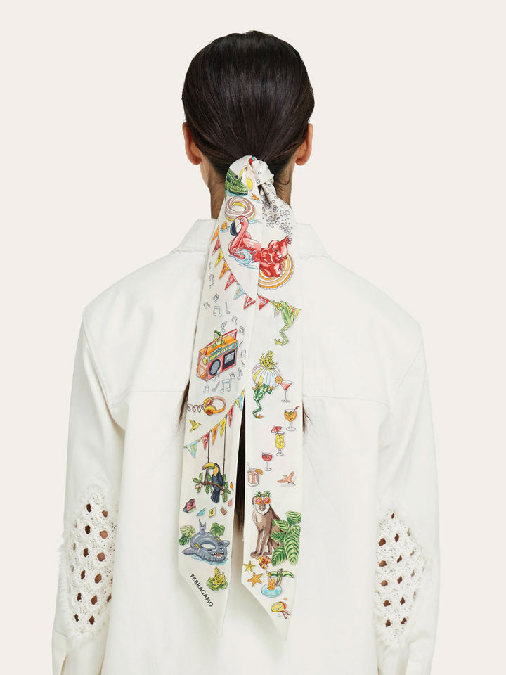 Ferragamo Foulards - Bianco | 358ae16d162e1597a156ff31d6e17c67bc919794