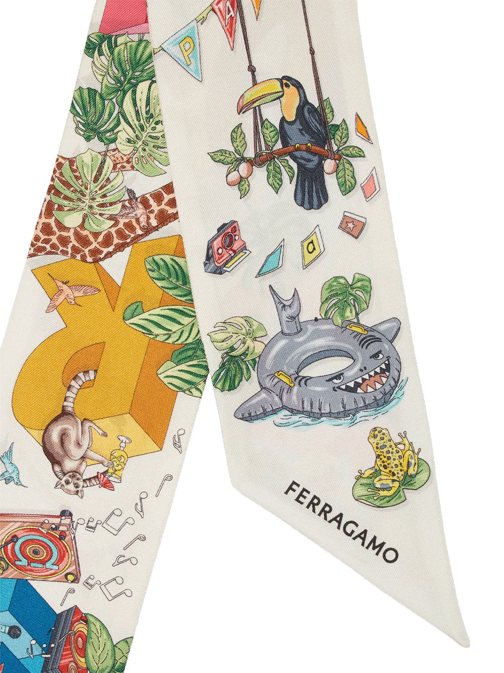 Ferragamo Foulards - Bianco | e7c90b8d7857fa09d491fd90b3f103bebeb050ff