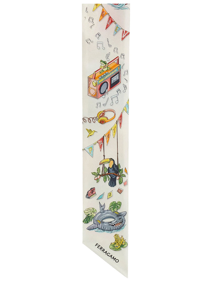 Ferragamo Foulards - Bianco | dca74a5bb6747a4770410df54115ba76eea7bd6b