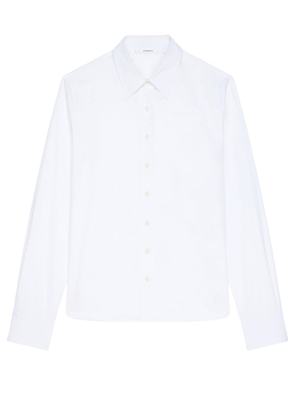 Camicia In Popeline Con Ricamo Givenchy