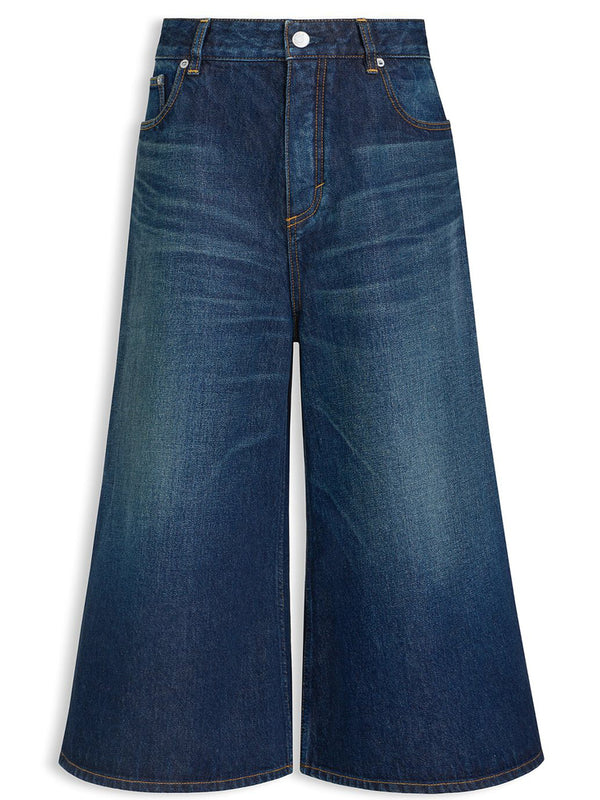 Shorts Palazzo In Denim
