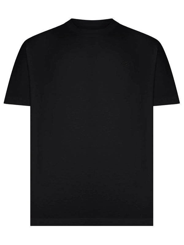T-Shirt In Cotone Con Pegaso Ricamato