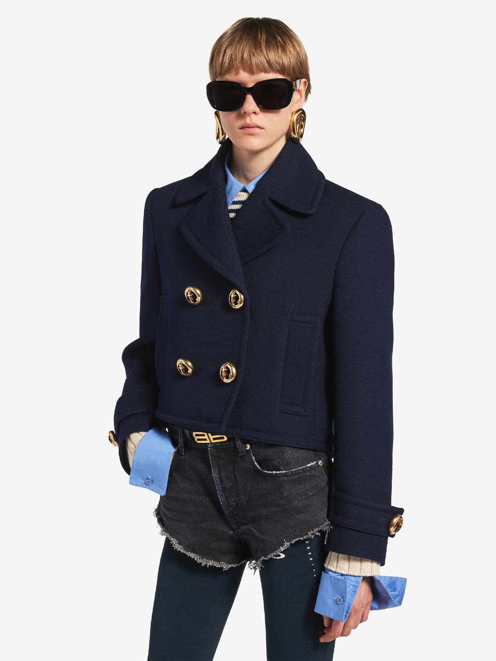 Balenciaga Double breasted & peacoat - Blu | ac023407d33c2afc7e2a4ae8c160d2899bb3cc5a