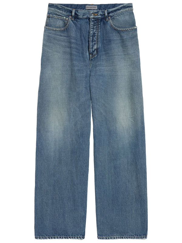 Jeans Baggy In Denim Giapponese Organico