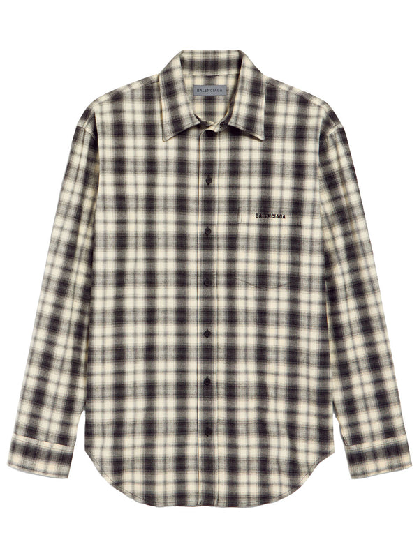 Camicia VestibilitÀ Regolare In Flanella Di Cotone A Quadri