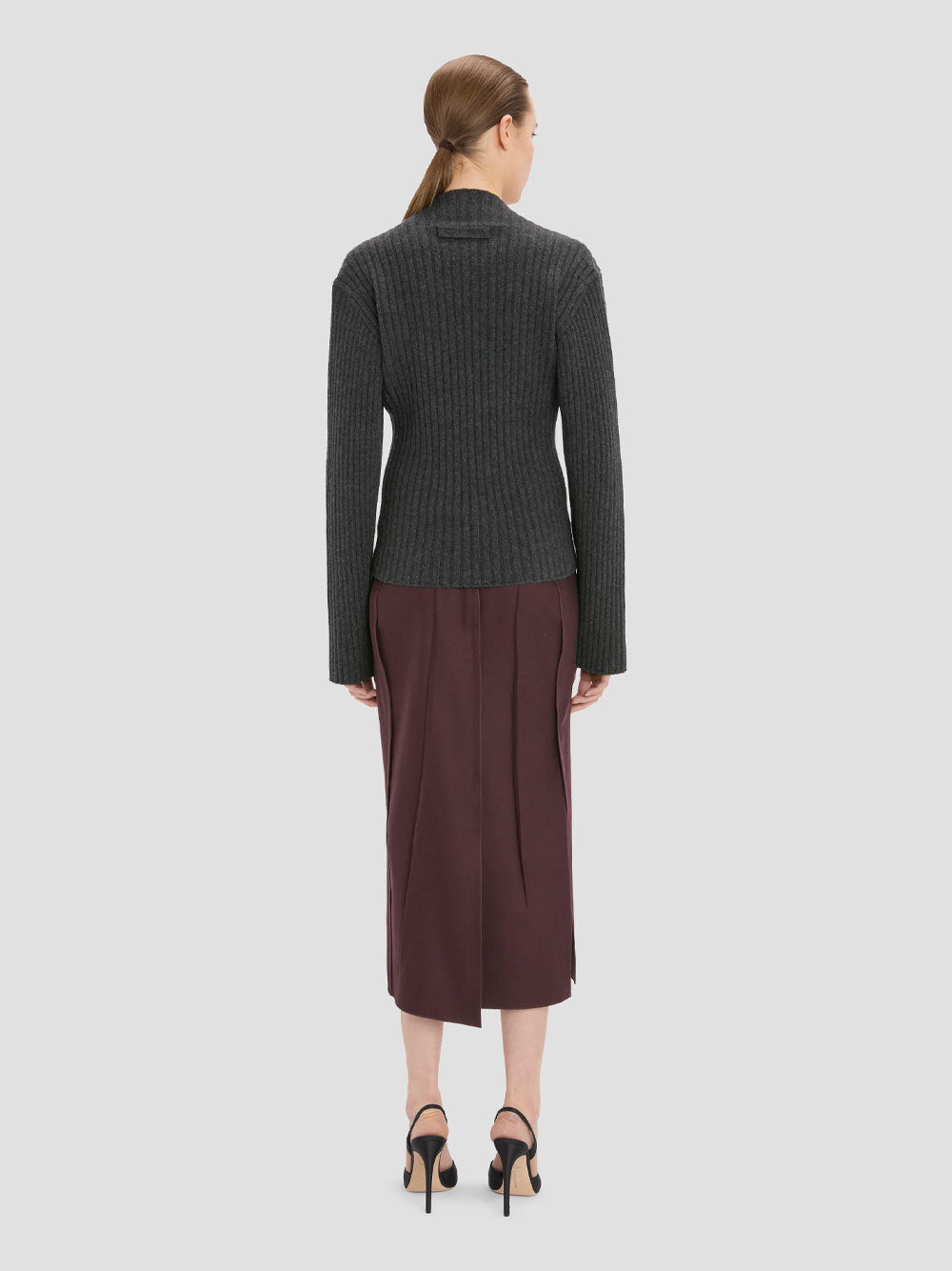 Victoria Beckham Round neck - Grey | 3689ca3540a43bc6d6ce4b70ca70fb838d23d9c4