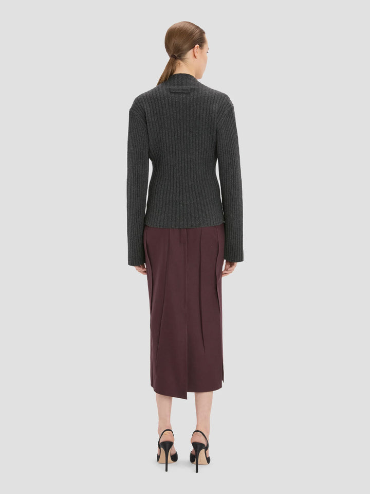 Victoria Beckham Round neck - Grey | 3689ca3540a43bc6d6ce4b70ca70fb838d23d9c4