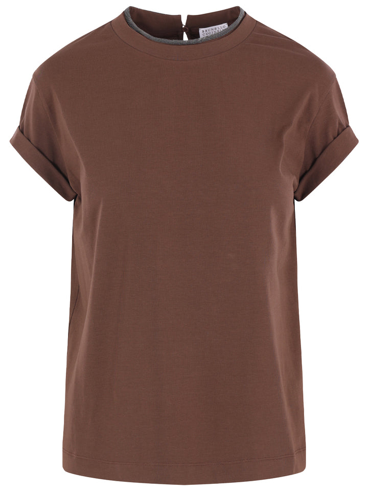 Brunello Cucinelli T-shirts - Marrone | b9eec66caa95661092acecfee45e604cebd008be