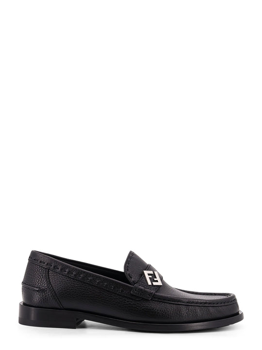 Ff Metal Leather Loafers