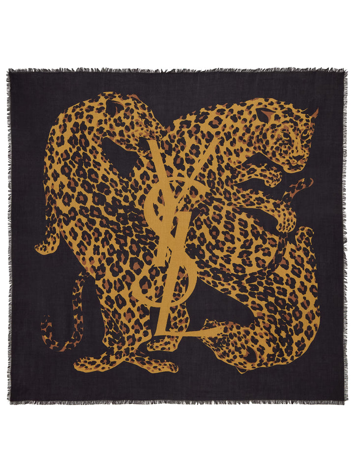 Saint Laurent Paris Scarves - Nero | a2526b30e43830b00603ba46f99298b2acf12aba