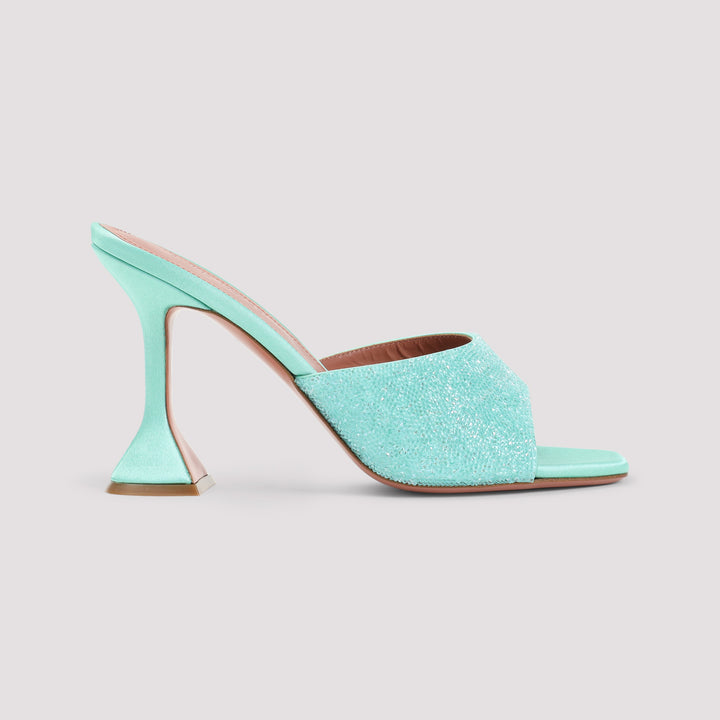 Amina Muaddi Sandali - Verde | fef7007c0b7545c4d5f77222849dbfb8bcd8abb1