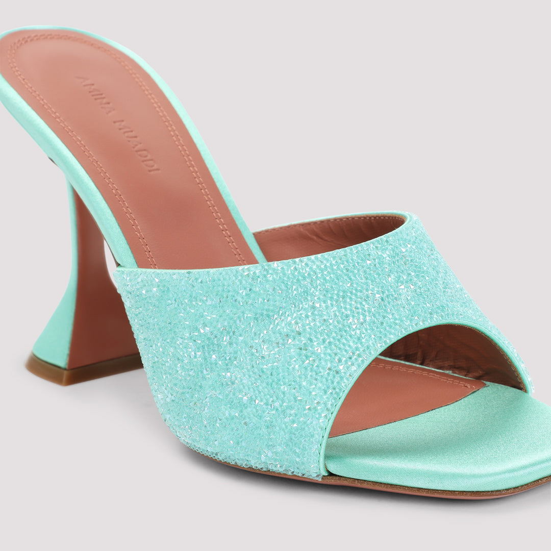 Amina Muaddi Sandali - Verde | dfcbc2e0732f713a612f5962a46b634cdd45ba26