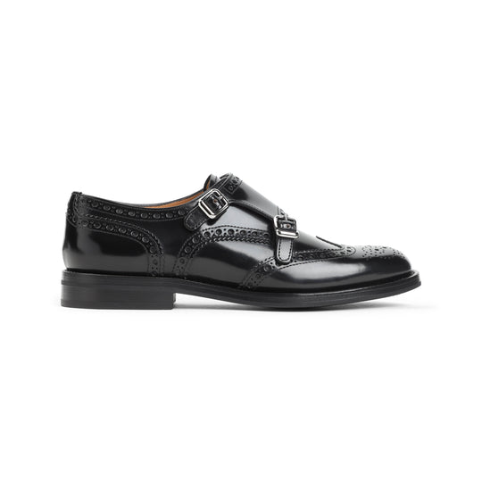 Black Lana R Calf Leather Derbies