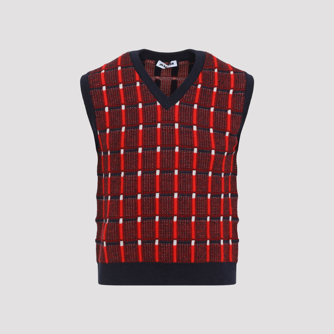 Jil Sander Gilet - Rosso | 75fadf6d5db746a882b52611d4acfdd00872faba