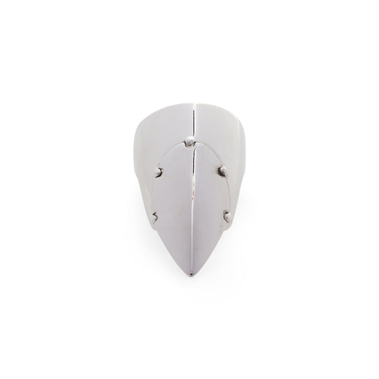 Silver Brass Nail Ring