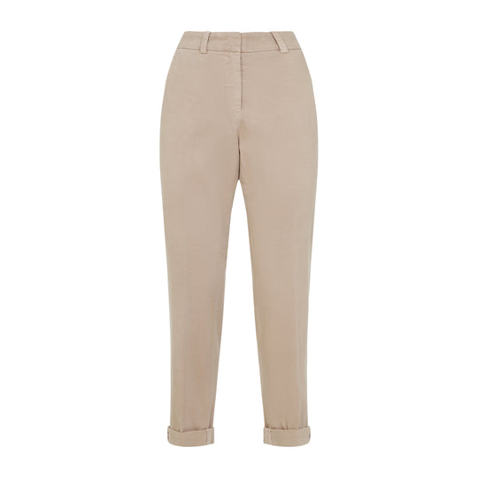 Beige Cotton Pants