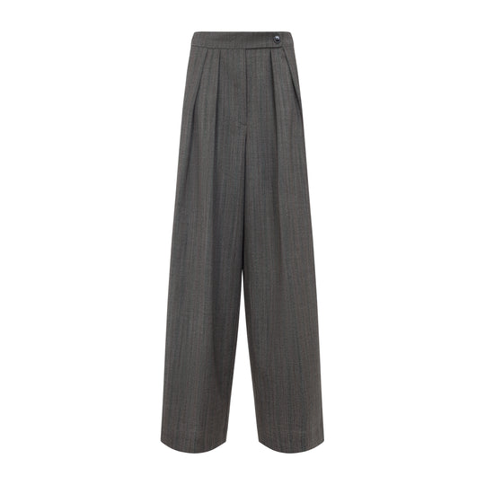 Grey Pamplona Wool Pants