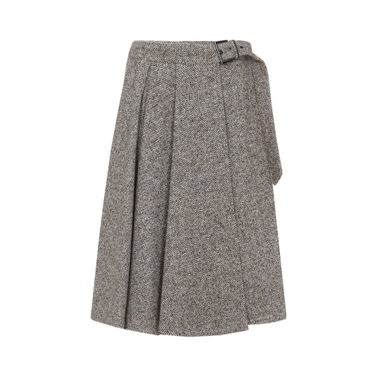 Panama Brown Wool Kilt Skirt