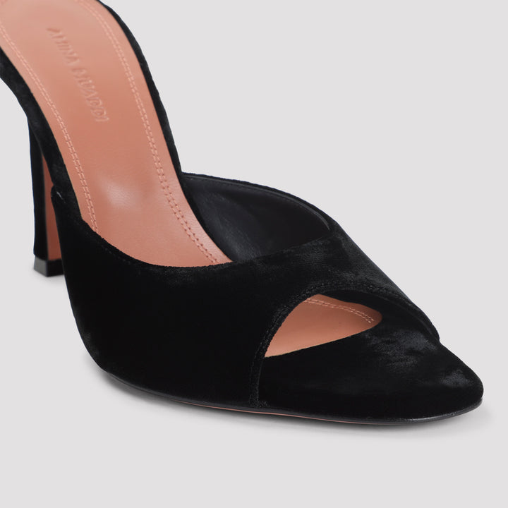 Amina Muaddi Sandali - Nero | 87920b4e1c70d5bc1eccc0042b434e52f6065d13