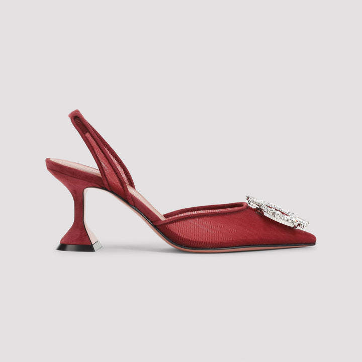 Amina Muaddi Decollete - Rosso | be50e0f4995230a78cabb62029d314ef12997308