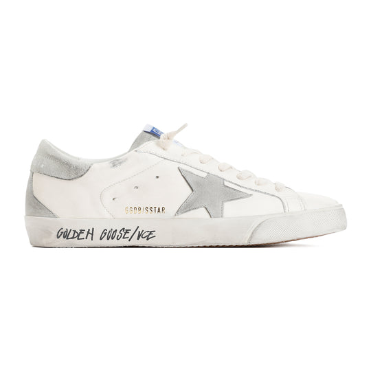 White Ice Grey Superstar Lamb Leather Sneakers