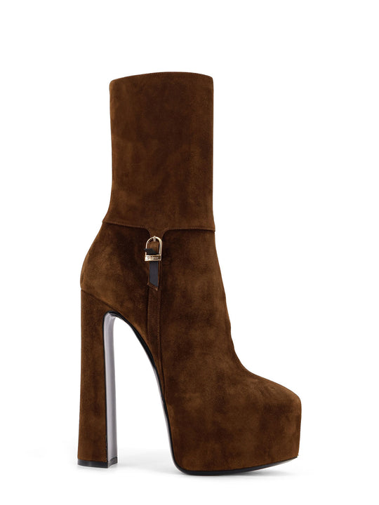Nico Suede Plateau Ankle Boots
