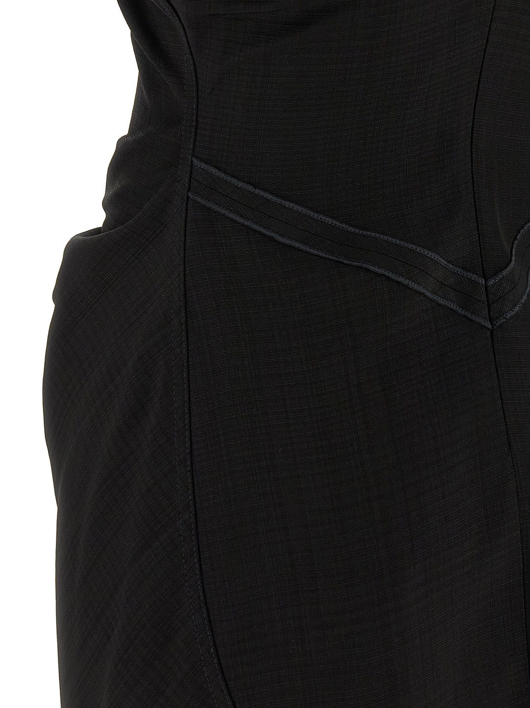 Victoria Beckham Gathered Waist Mini Abiti - Nero | 32a142fdeae0e238077fa3a329d32524293608b2