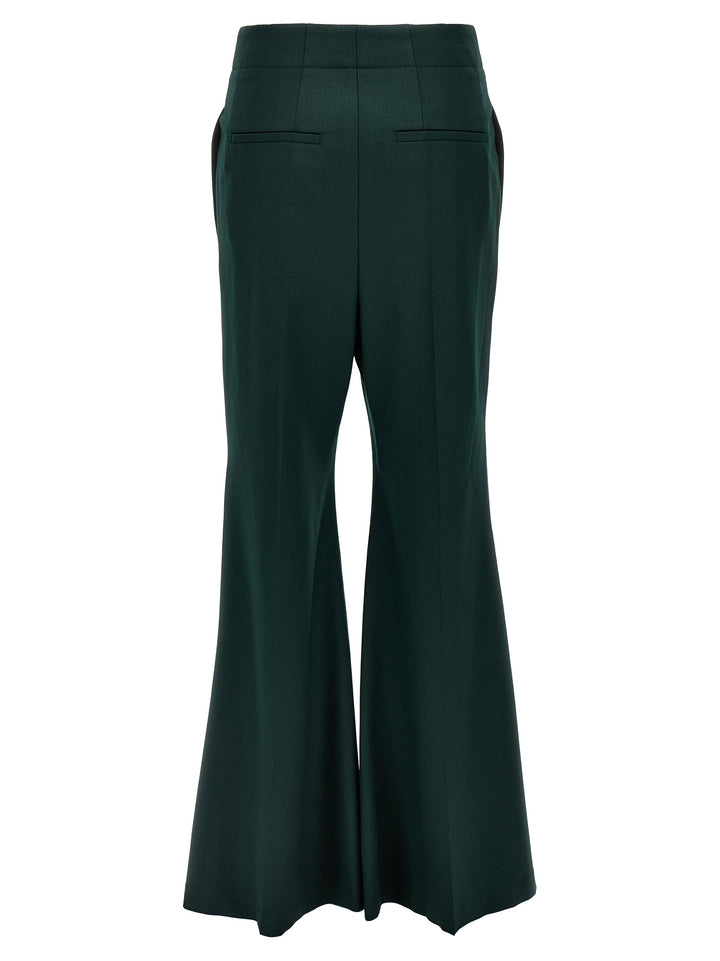 Victoria Beckham Wide Leg Kick Pantaloni - Verde | e9afe14de5331568380913ed559d18d4868f1d64