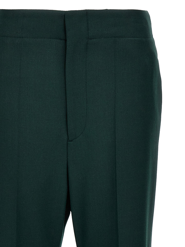 Victoria Beckham Wide Leg Kick Pantaloni - Verde | 3f6a6ee17efc122a2d0ae31ead4d4e2e4728aaae