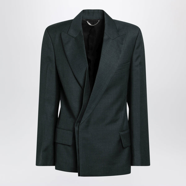 Giacca Olie in Lana Vergine Verde