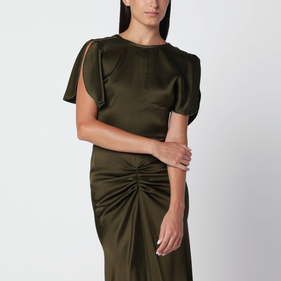 Victoria Beckham Bela Verde in Crepe Satin