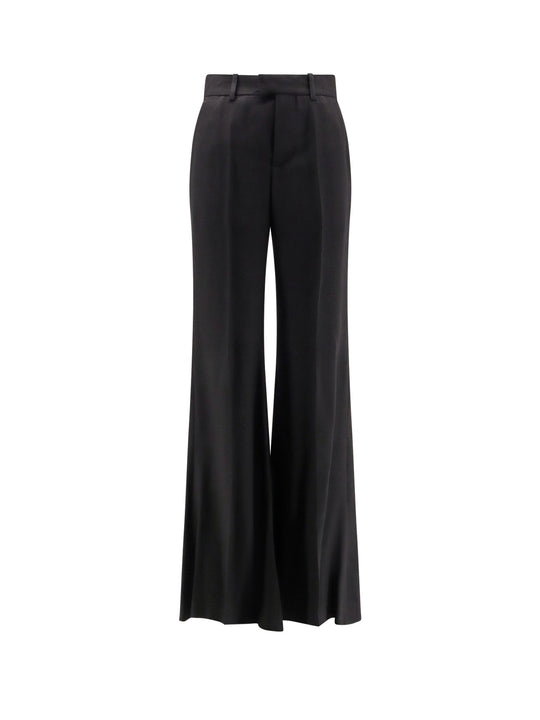 Viscose Trousers With Flared Bottom