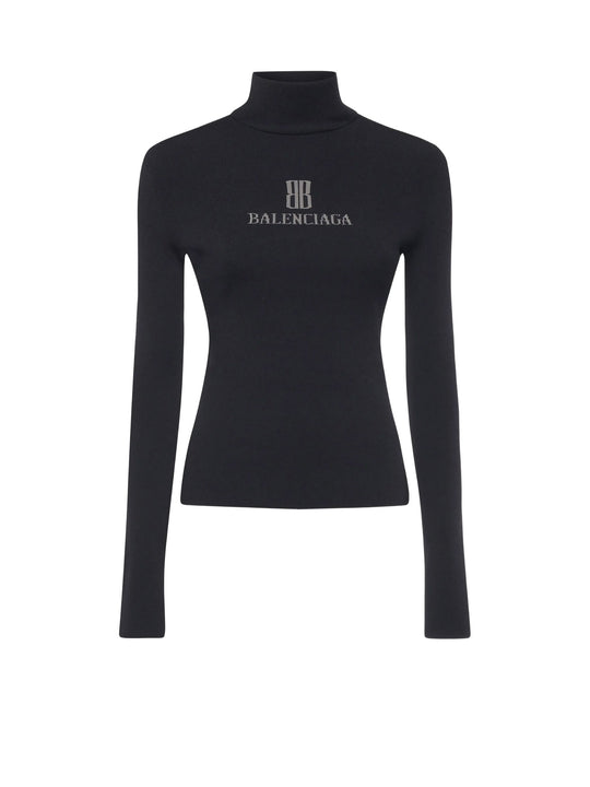 Turtleneck With Lettering Logo On The Front