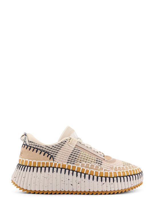 Nama Low-Top Mesh Sneakers With Suede Inserts
