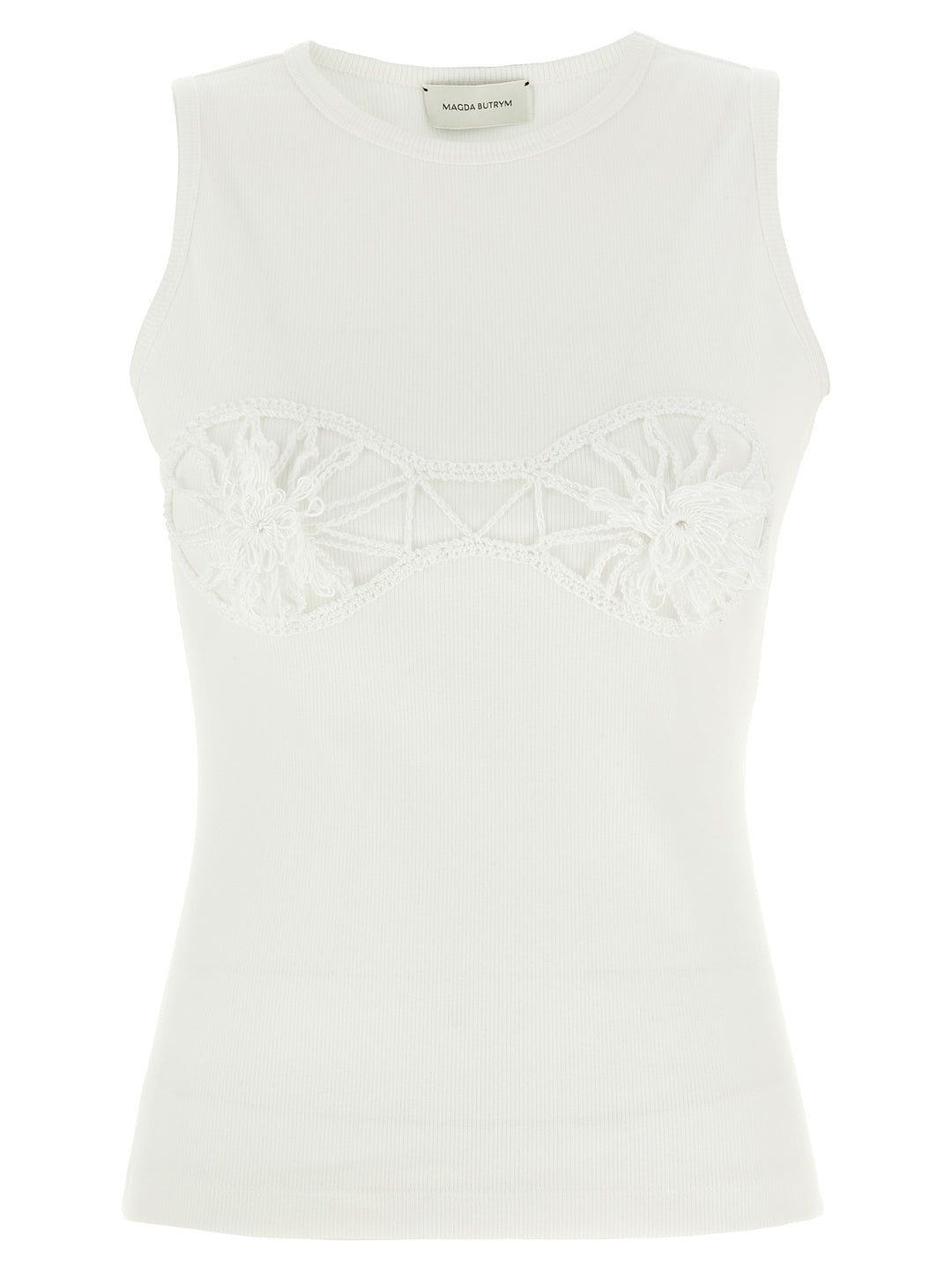 Magda Butrym Ribbed Top Top - Bianco | bf19cfb3c326b63e705ba3397b10bdc59fc2d49f